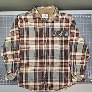 Legendary Whitetails Flannel Shirt Large Buck Camp Plaid Tartan Outdoor Workwear